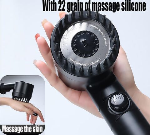 Filtered water flow from Xianshengle shower system for smoother skin feel.