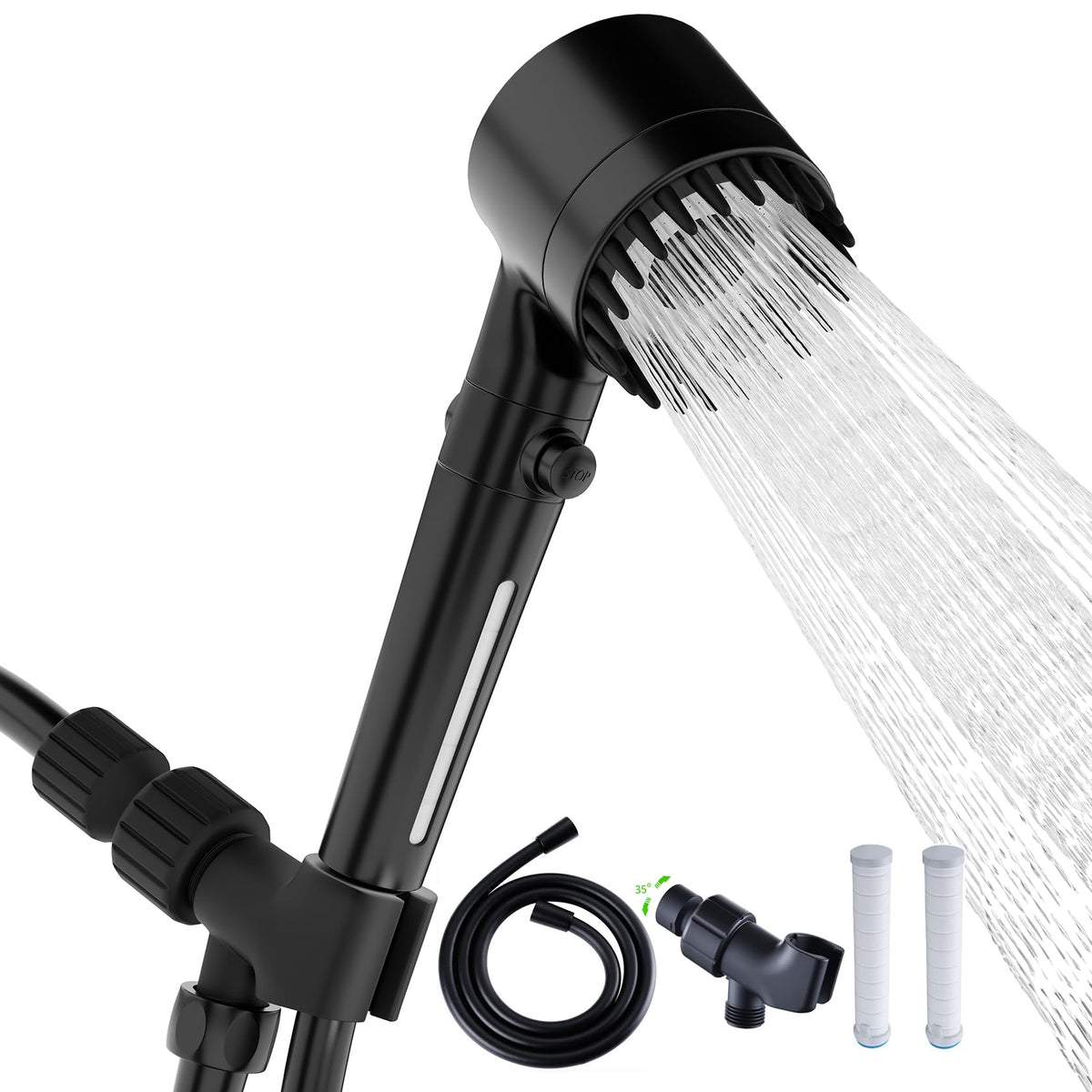 Xianshengle handheld shower head assembly in polished chrome, easy installation.