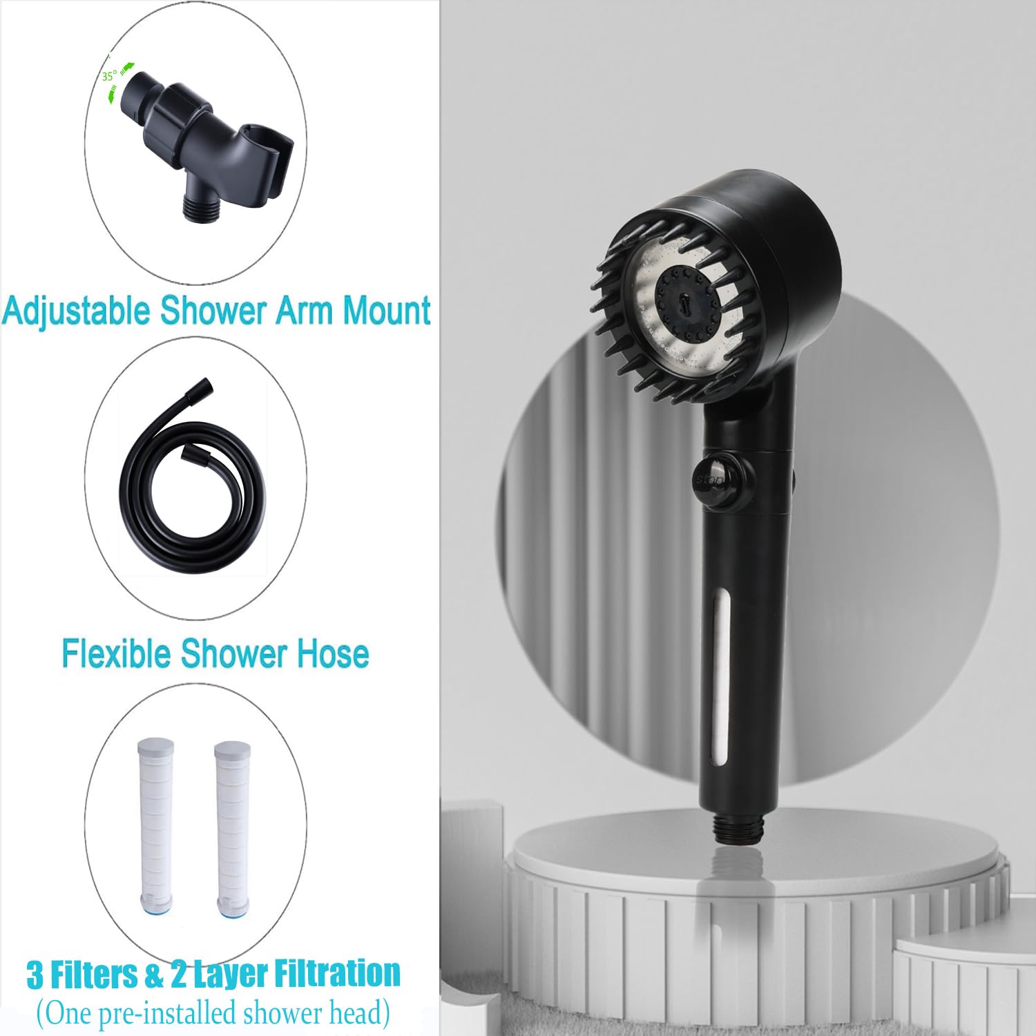 Spa-like home shower with Xianshengle for a relaxing rinse.