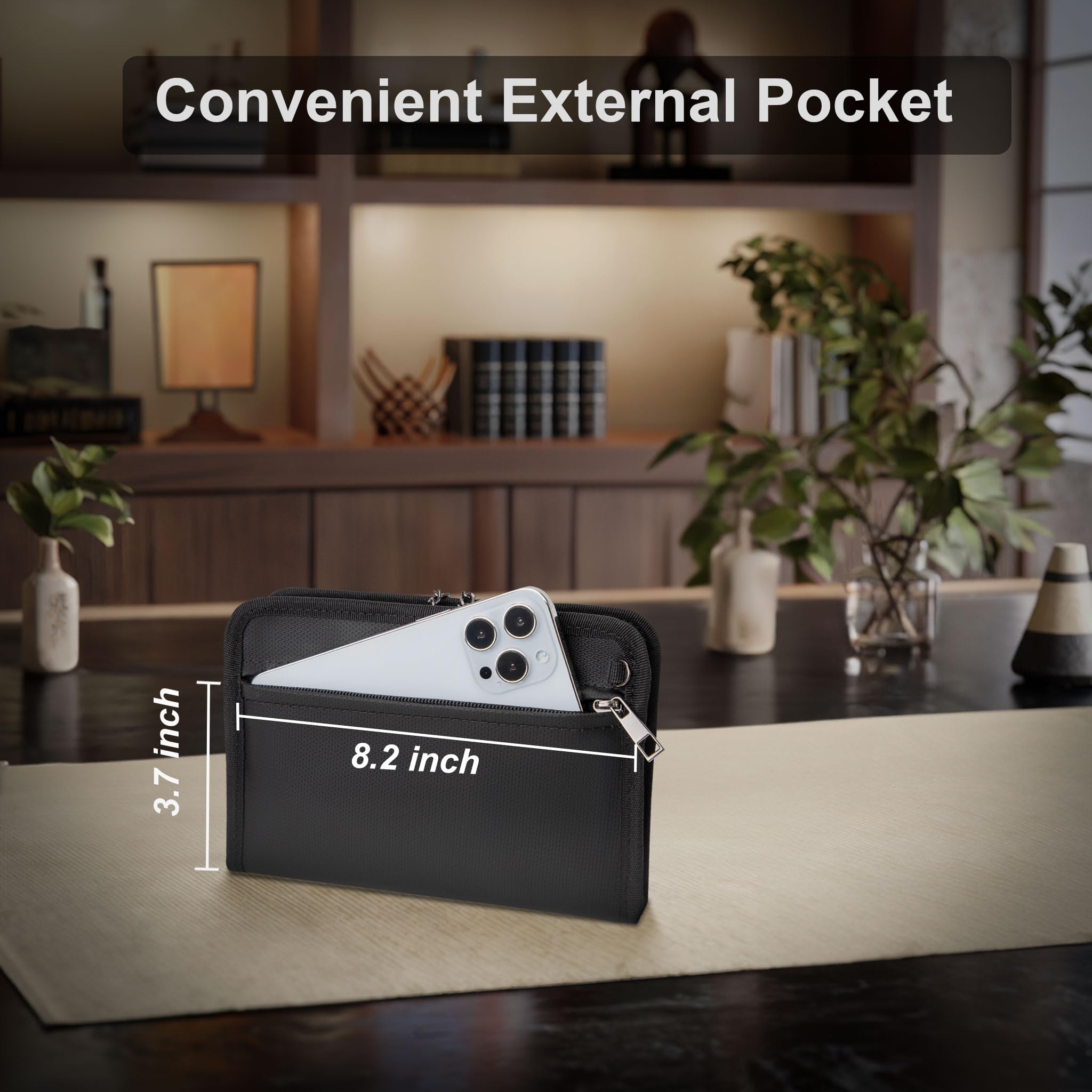 XIAODUN large-capacity bag fits cash, cards, and small devices.