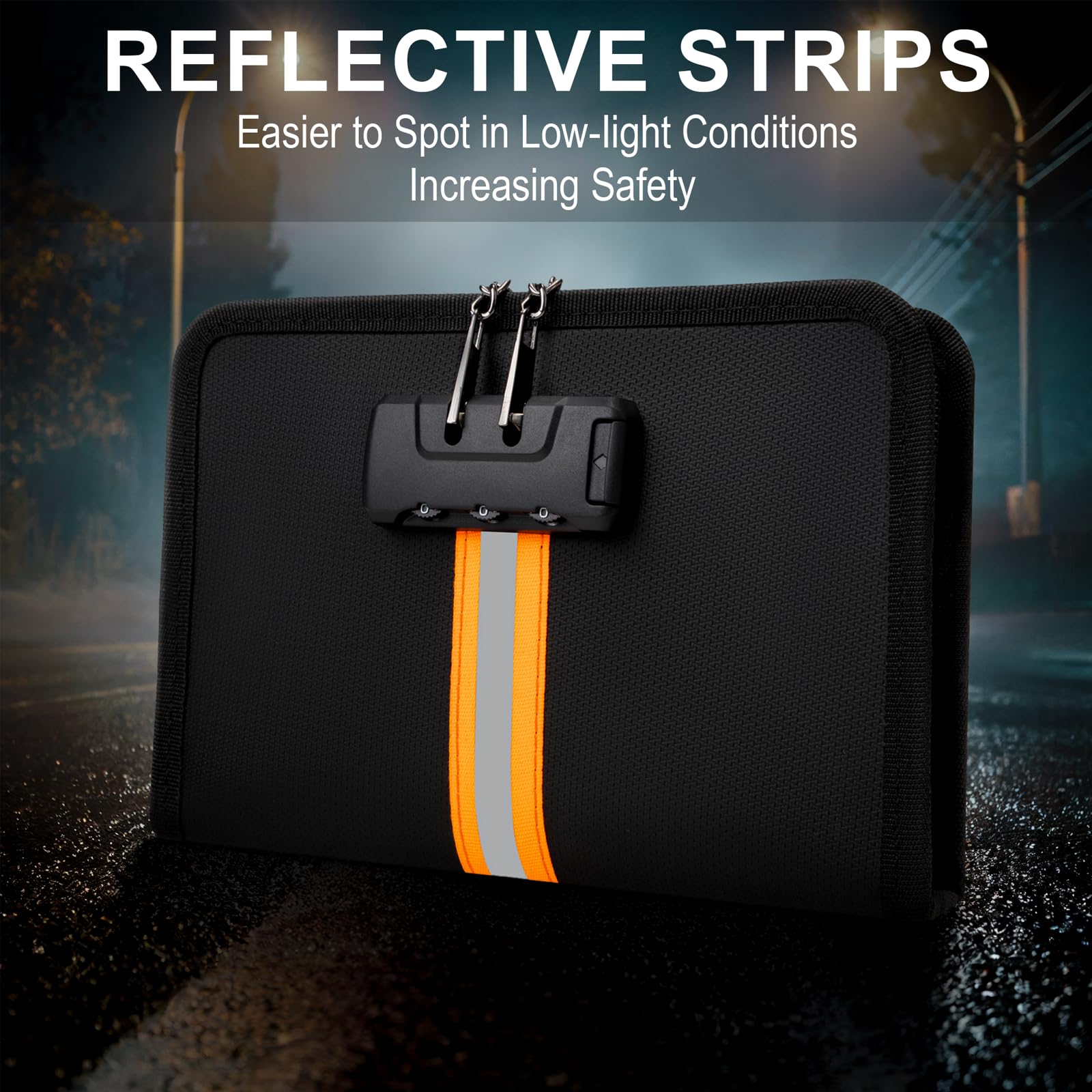XIAODUN bag features night reflective strip for better visibility.