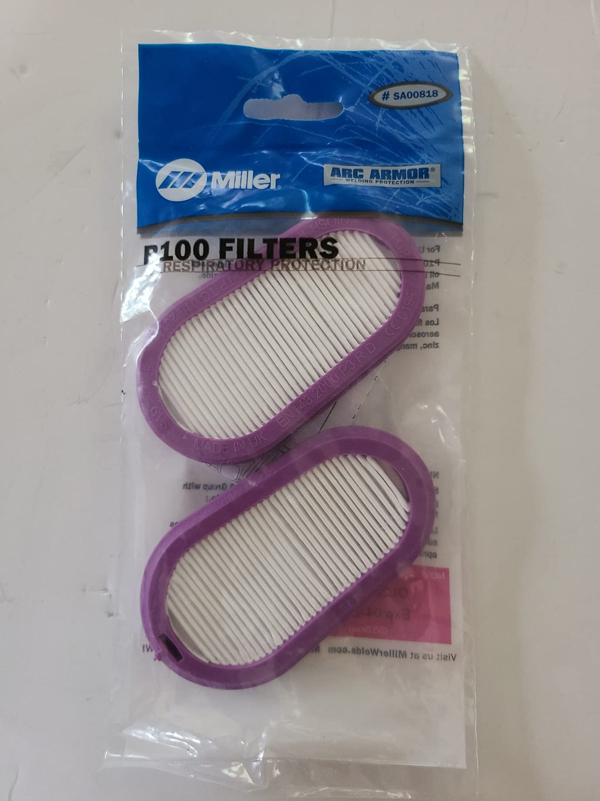 xiaomgu Miller SA00818 P100 filters front view for easier breathing and glasses-friendly wear.