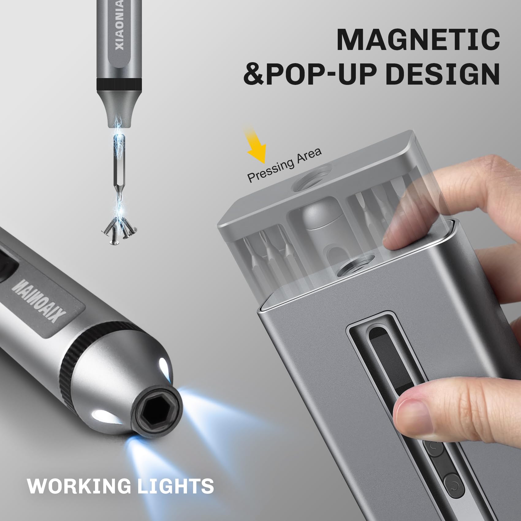 XIAONIAN compact cordless tool resting in hand for on-the-go fixes