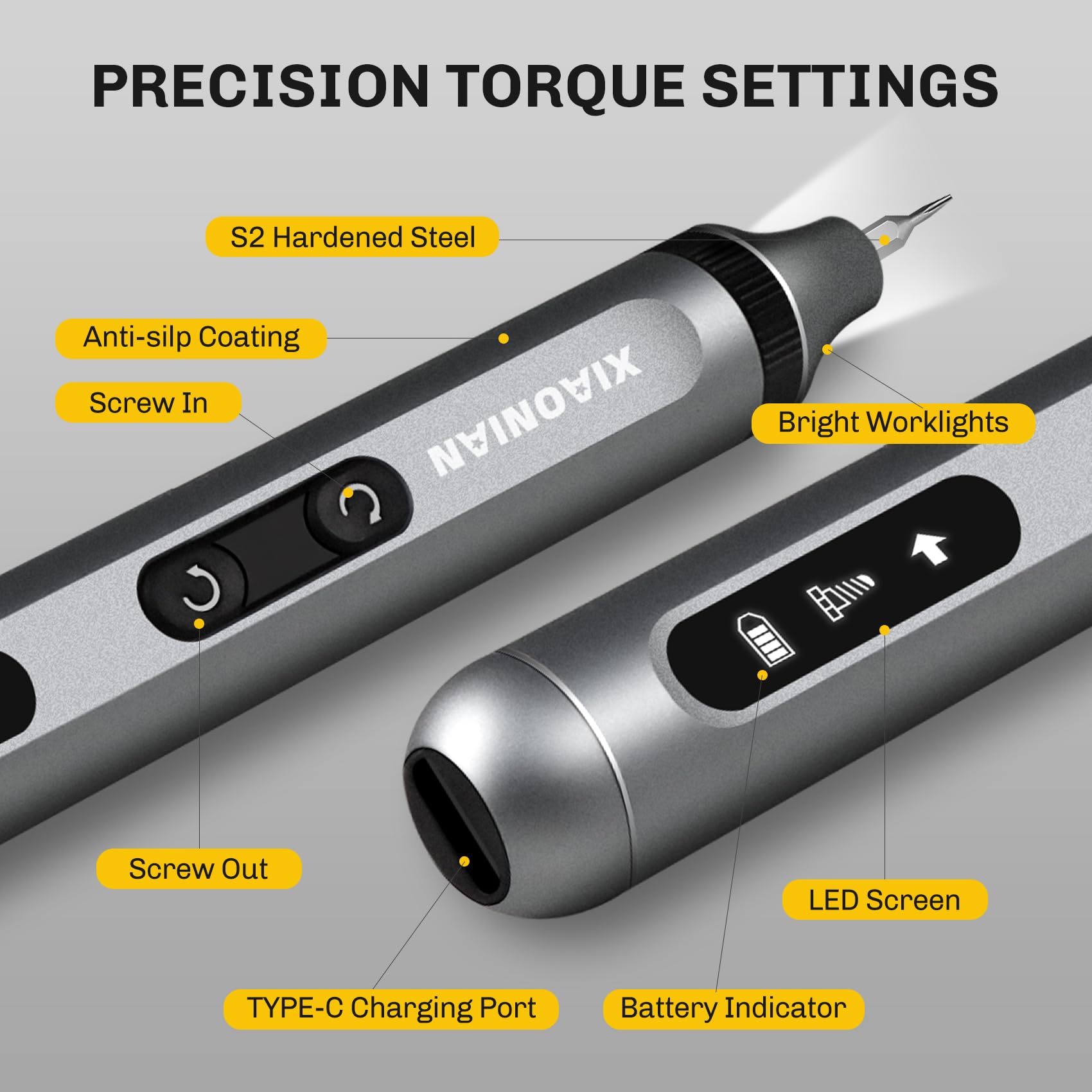 XIAONIAN precision driver tip with S2 bits for electronics repair