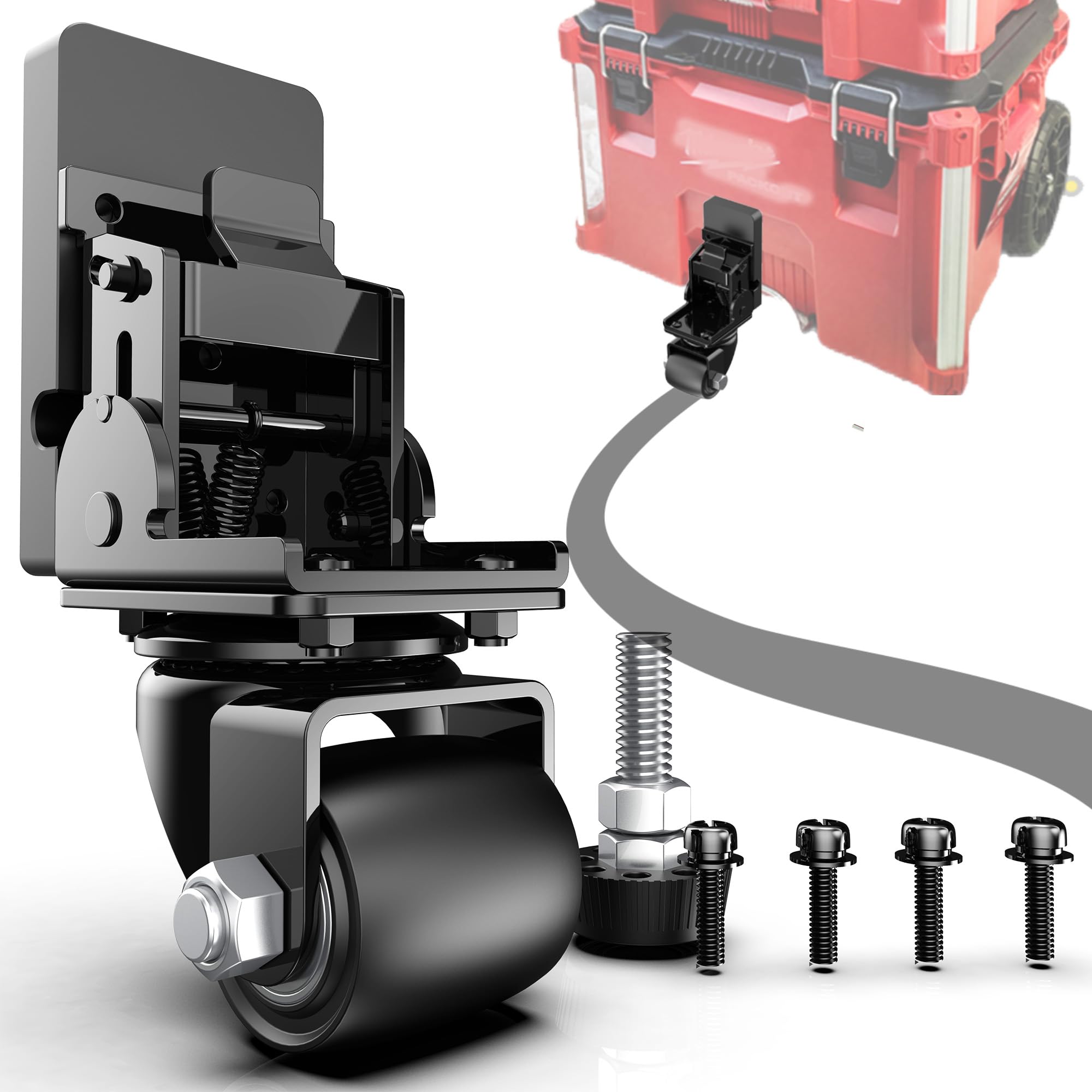 XIAOXINGYUN Packout front wheels enable smooth, quiet rolling for Milwaukee 48-22-8427/8426.
