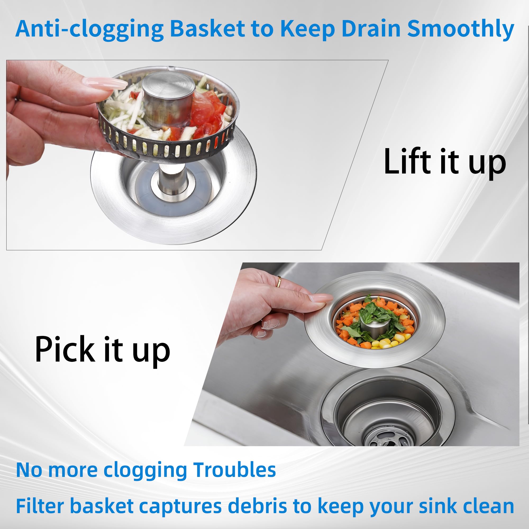 XIAQILAUS odor prevention stopper helps keep kitchen smells contained.