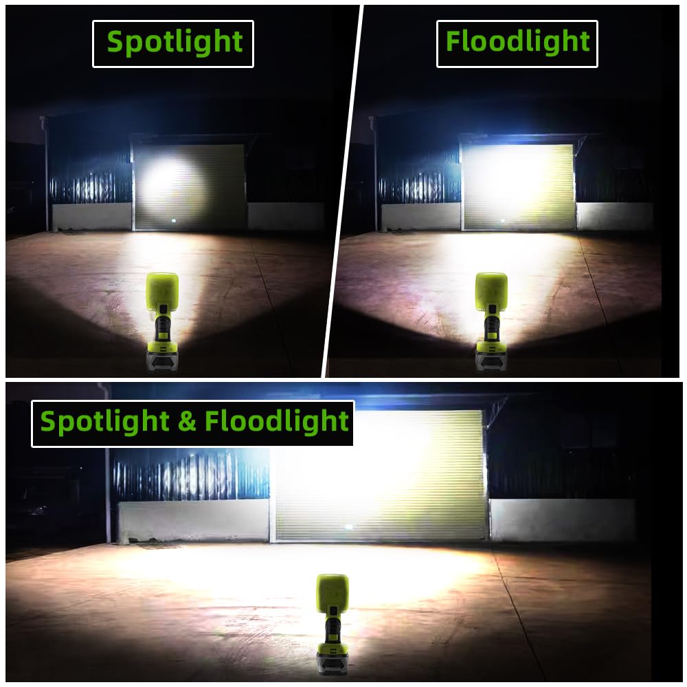XideSyzyct spotlight and floodlight modes adapt to tasks.