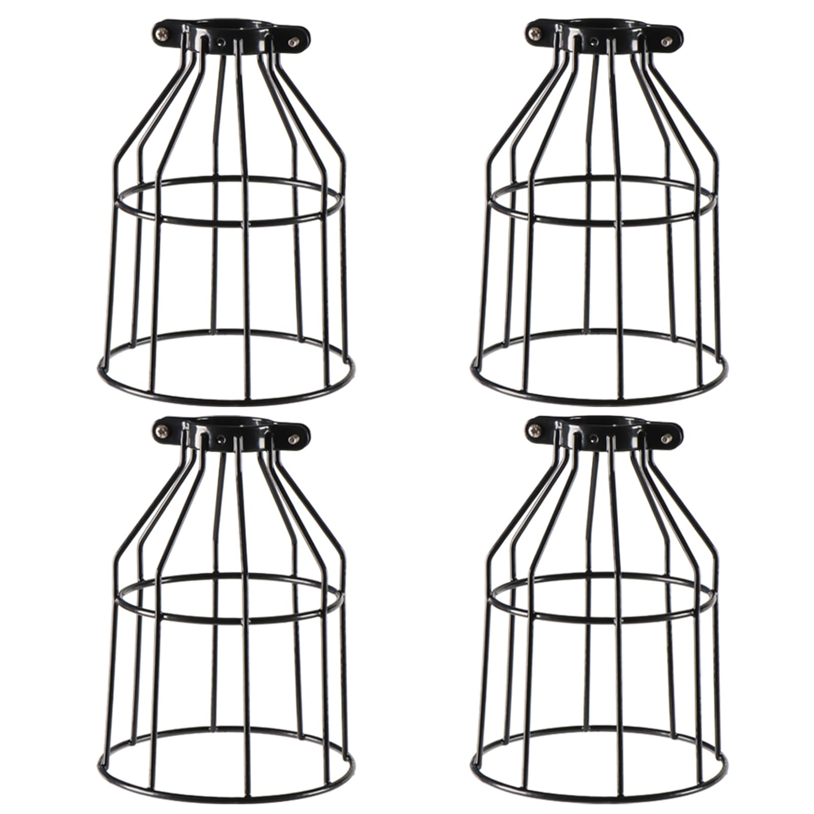 XIDING farmhouse cage lamp guard with adjustable collar fits sockets and eases bulb changes.