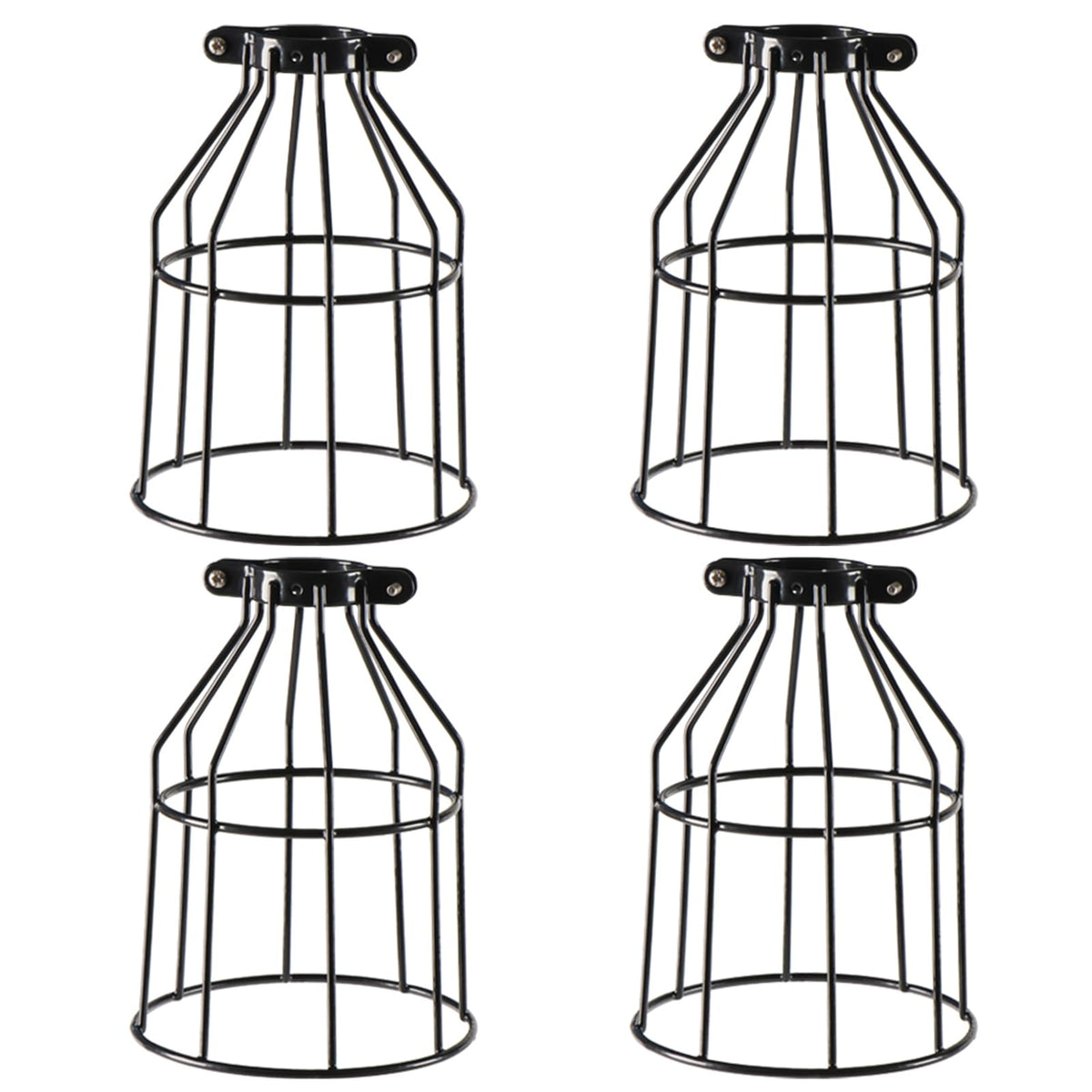 XIDING farmhouse cage lamp guard with adjustable collar fits sockets and eases bulb changes.