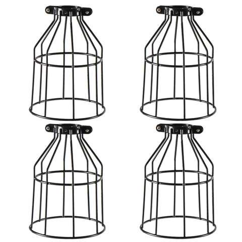 XIDING farmhouse cage lamp guard with adjustable collar fits sockets and eases bulb changes.