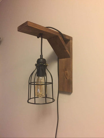 XIDING metal cage enhances rustic decor while protecting bulbs.