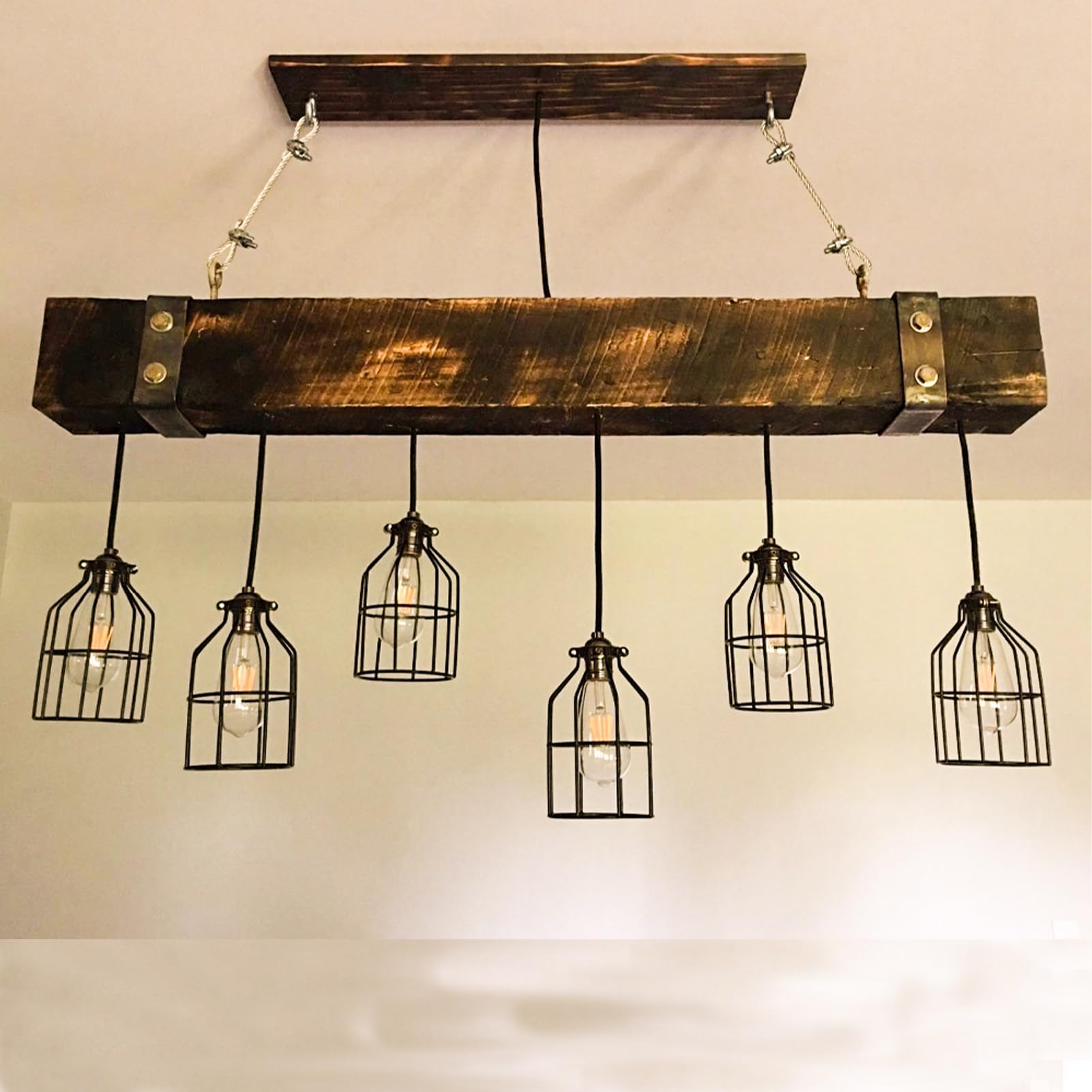 XIDING metal lamp shade cage ideal for ceiling fans and pendant setups.