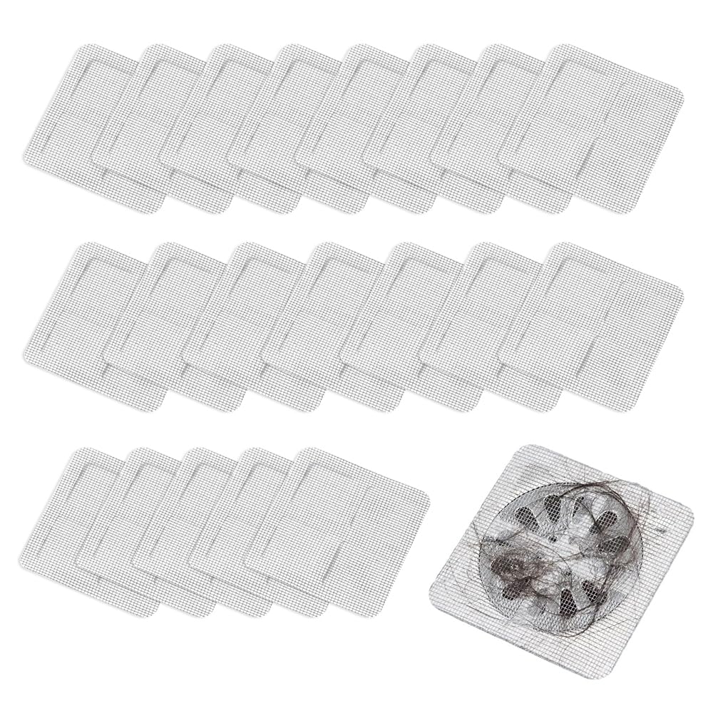 XieJY disposable shower hair catcher pack on drain for easy clog prevention.