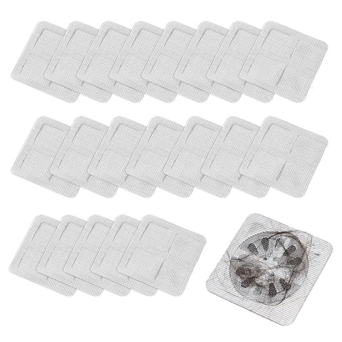 XieJY disposable shower hair catcher pack on drain for easy clog prevention.