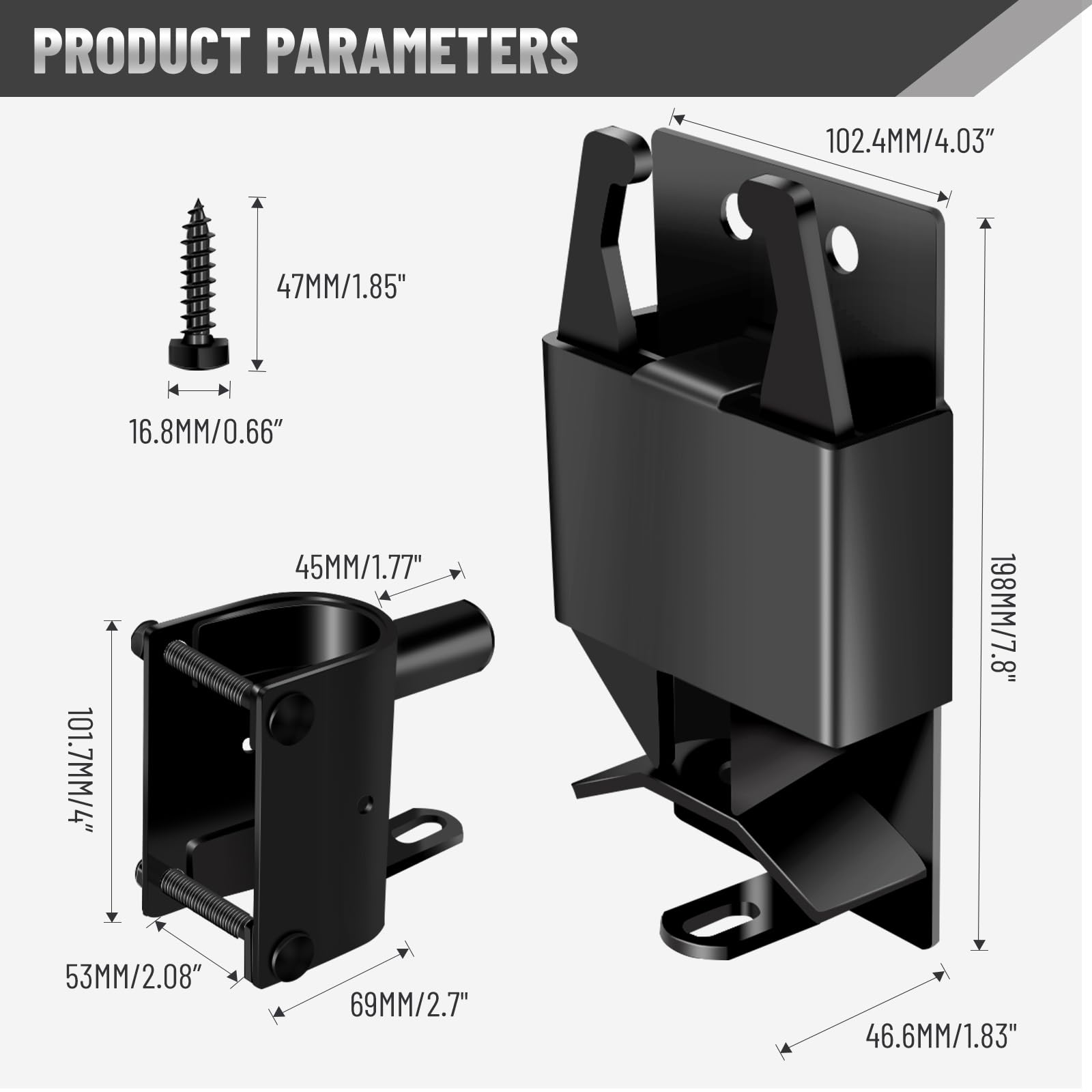 XIEKRAB sturdy steel gate latch with rust-resistant coating for outdoor use
