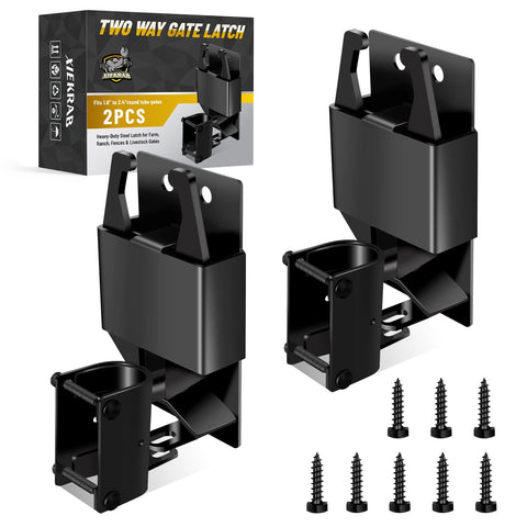 XIEKRAB two-way gate latch on gate for secure livestock containment