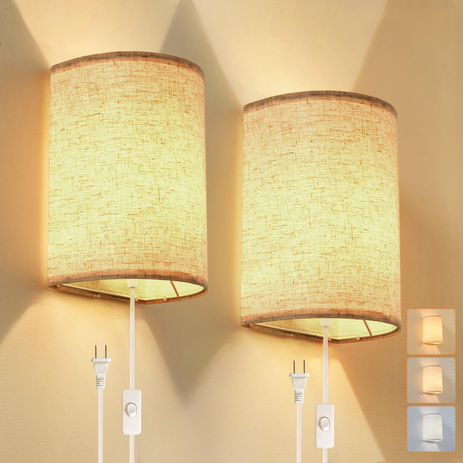 XIEYOR wall sconce with three color modes for customizable ambiance