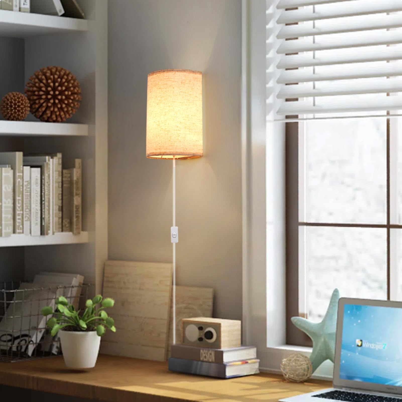 XIEYOR easy install with fabric linen shade