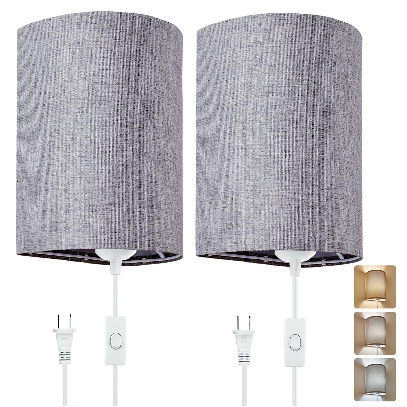 XIEYOR plug-in sconces suitable for bedrooms, living rooms, and foyers.