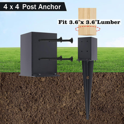 XIHUWZ 3.6x3.6 inch post fit shown for secure wooden installations