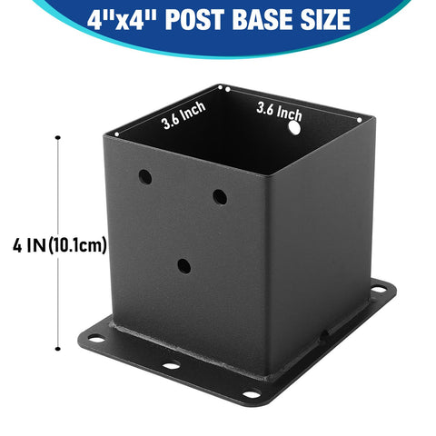 XIHUWZ 4x4 post bracket kit side view showing solid steel