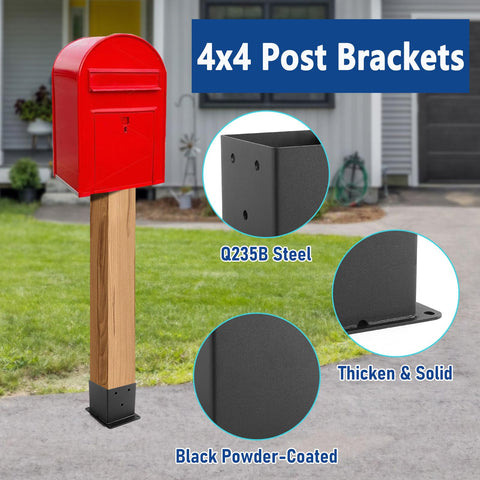 XIHUWZ black powder-coated bracket closeup shows rust resistance