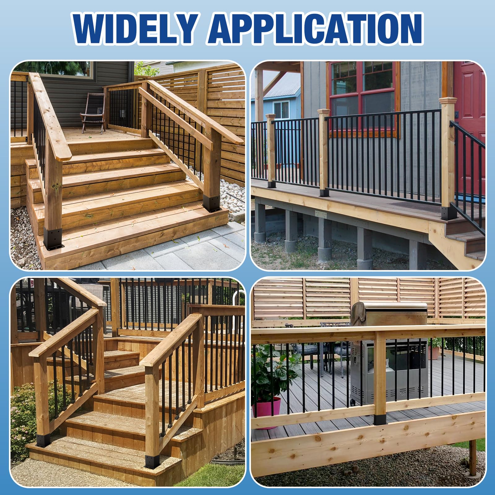 XIHUWZ wood post soak-proof base helps prevent rot