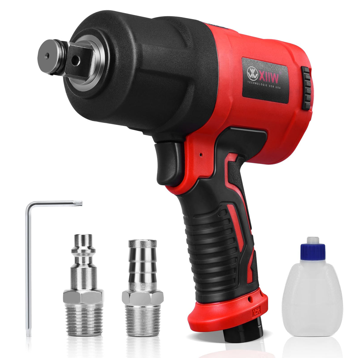 XIIW 3/4-inch air impact wrench with twin hammer for high-torque performance.
