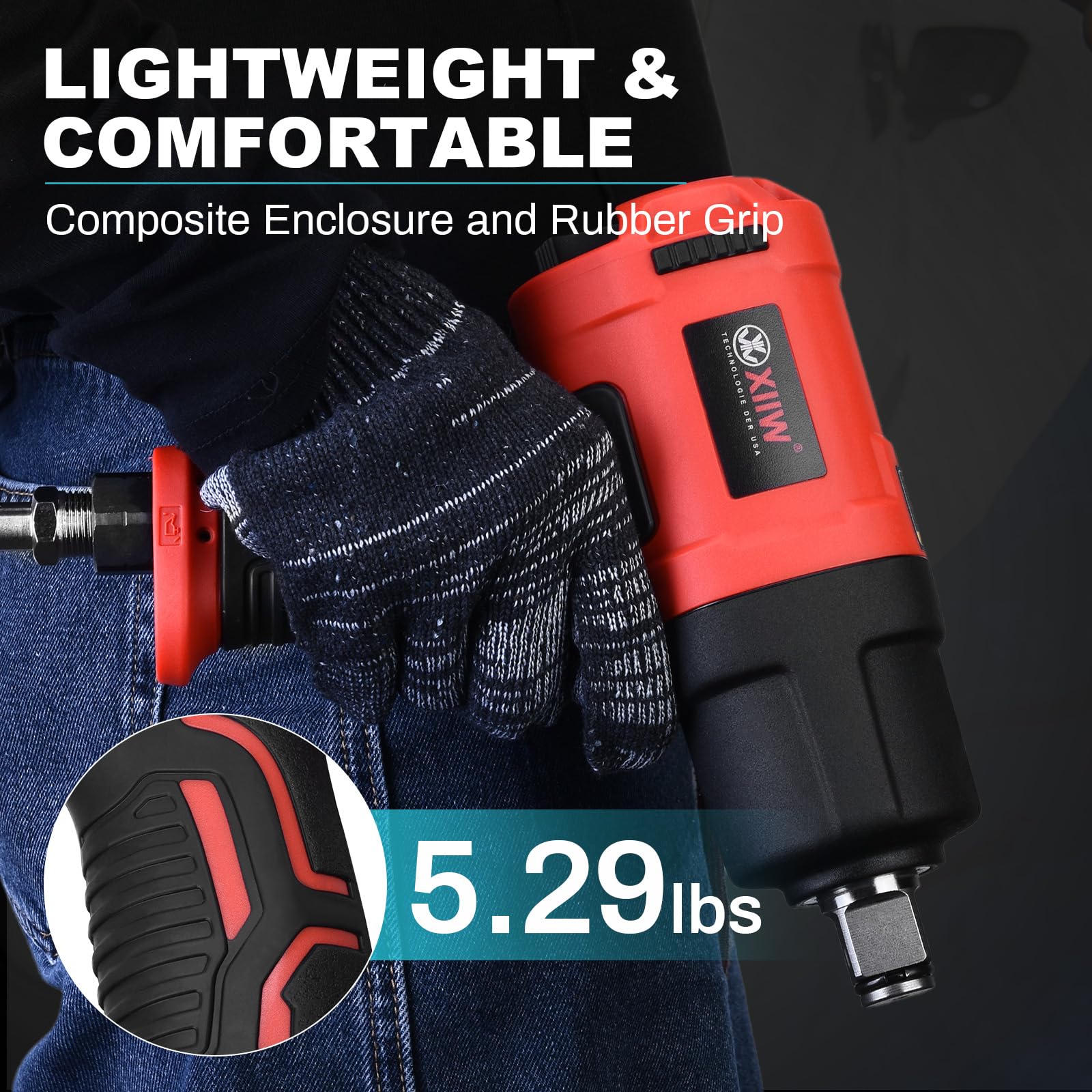 XIIW pneumatic tool suited for professional auto repair and heavy-duty maintenance.