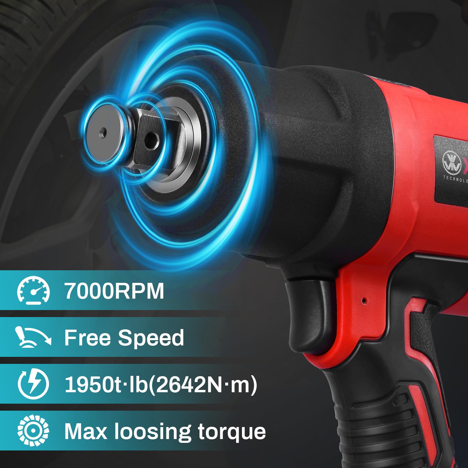 XIIW ergonomic rubber-housing grip improves comfort during extended use.