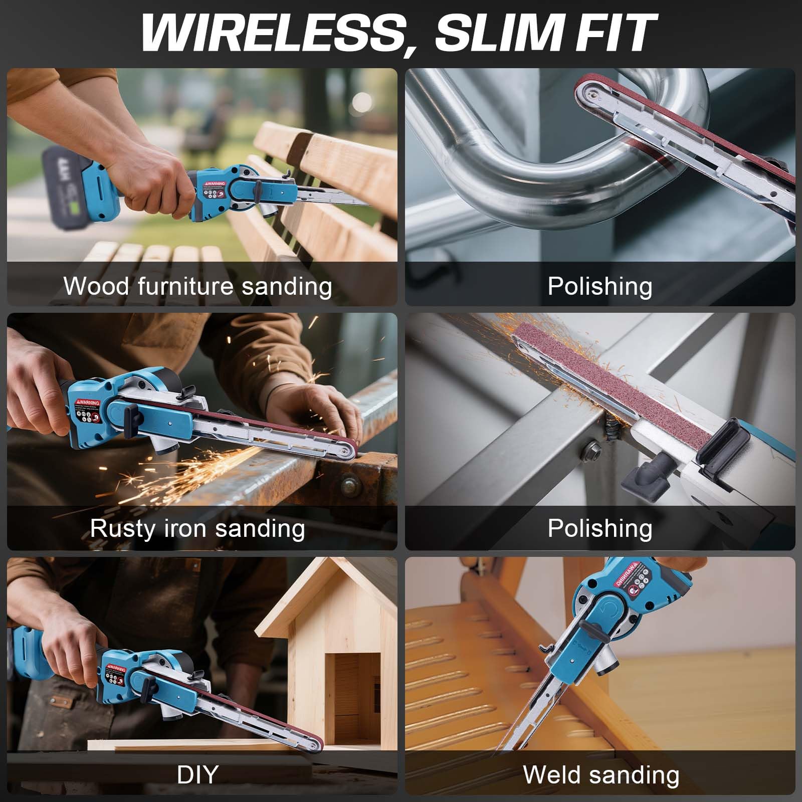 XIIW compatible with Makita 18V batteries for portable power.