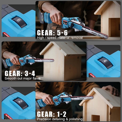 XIIW sanding arm 1/2 inch for greater reach and material removal.