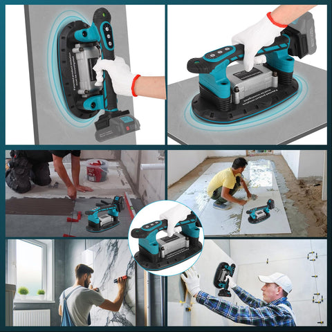 Enlarged suction cup grips tiles from 12 to 90 inches securely.