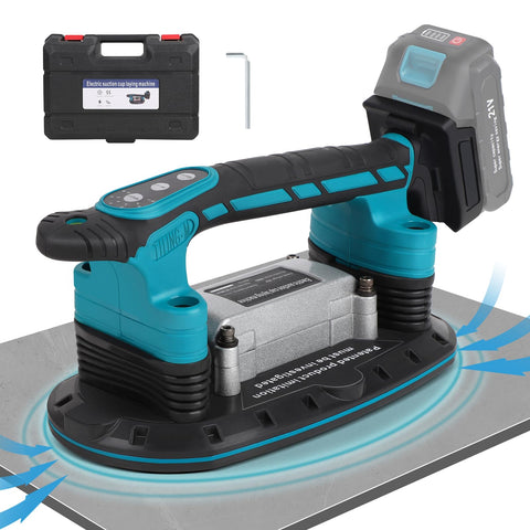 XIIW tile vibration tool with automatic suction enables quick tile placement.