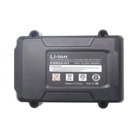 xiixtoo 24V battery compatible with Kobalt tools and chargers.