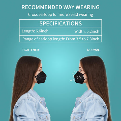 XIKII KN95 3D contoured fit provides all-day comfort.