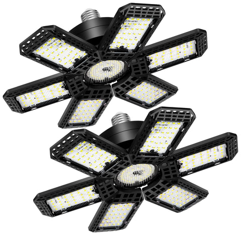 XILLUMI CORE 2-pack garage light ceiling installation for quick, tool-free setup