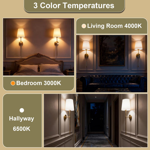 XILLUMI CORE compact gold sconce fits hallway or bedroom spaces.