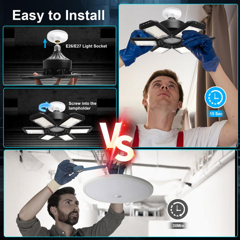 XILLUMI CORE garage light panel adjustable angles deliver flexible coverage for workshops.