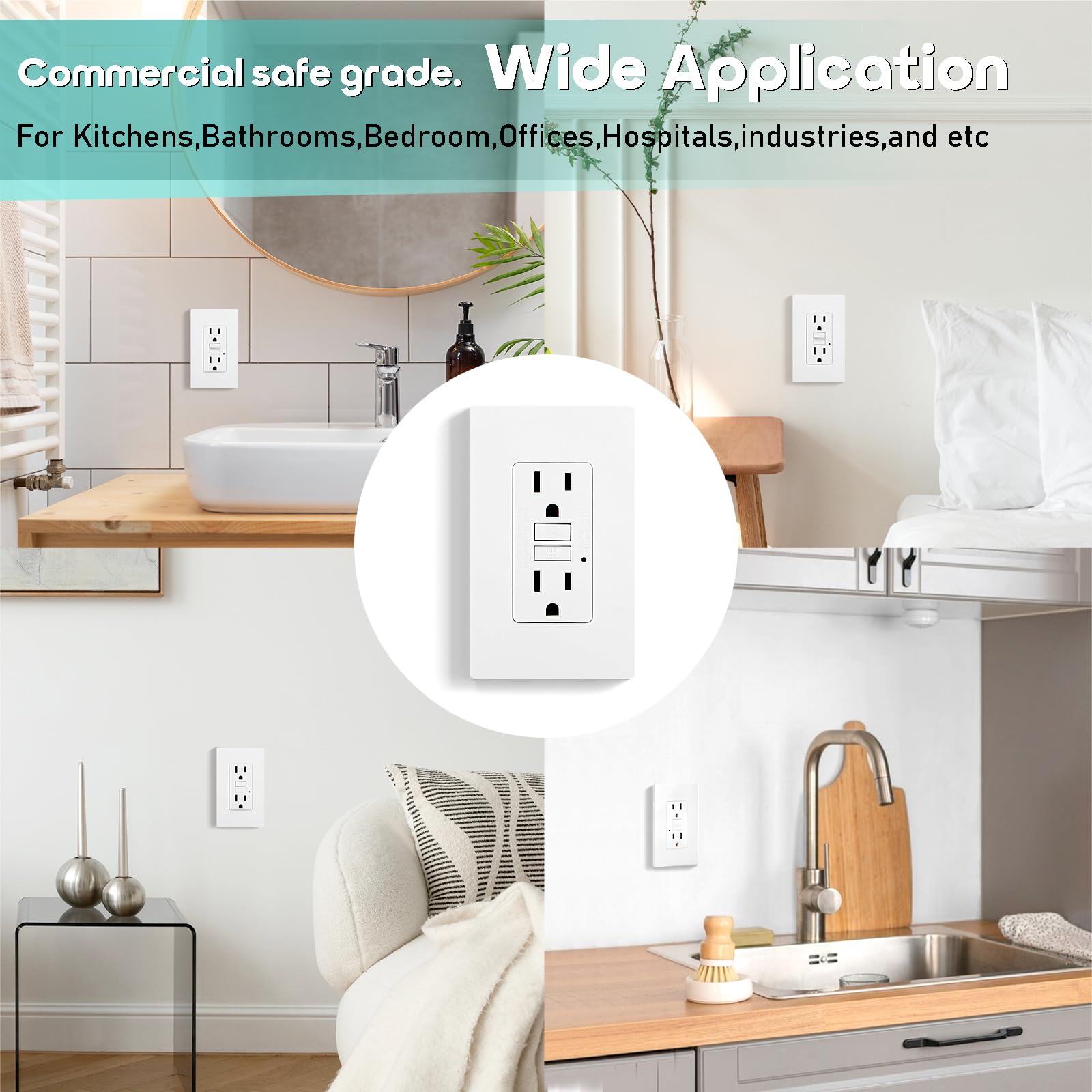 XimaoEase wall plate included for a clean finished installation.