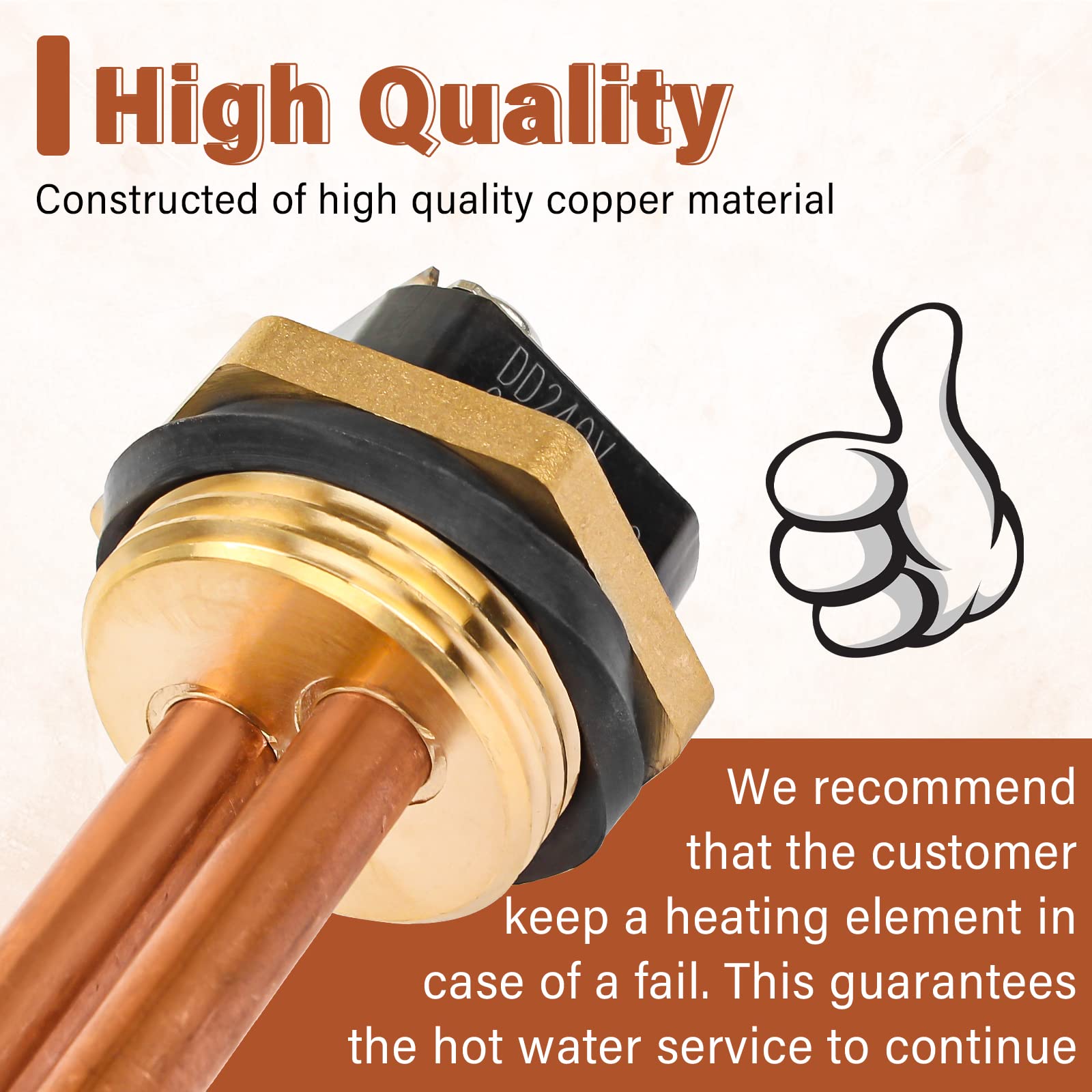 Ximoon HE 90240 copper heating element construction for durability