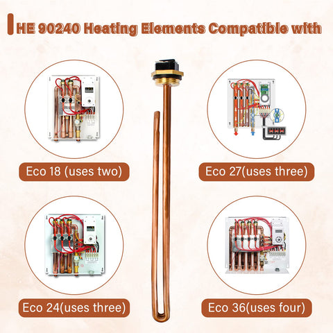 Ximoon HE 90240 replacement for EcoSmart ECO27 supports steady hot water
