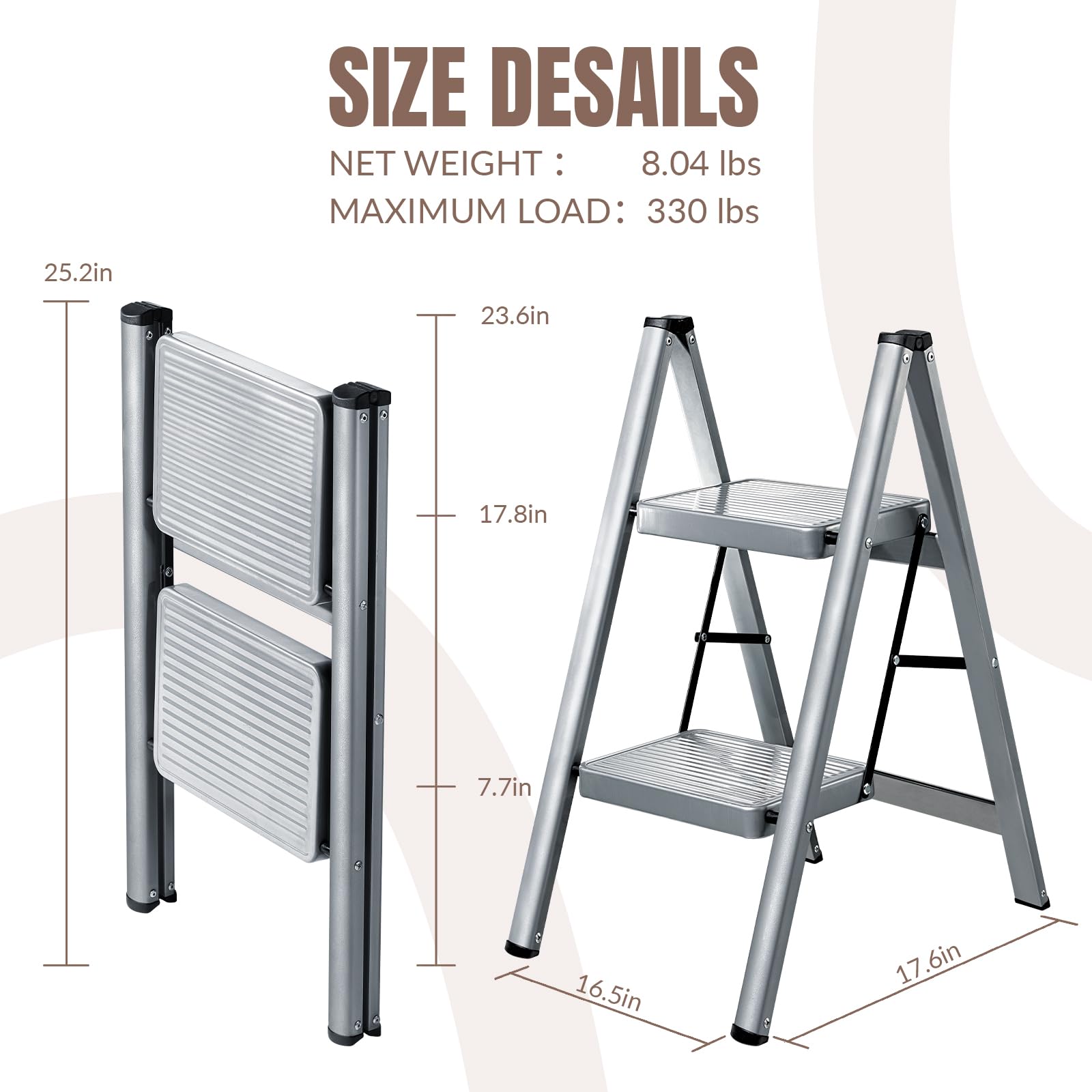 XinSunho anti-slip pedal wide step for secure footing during tasks.