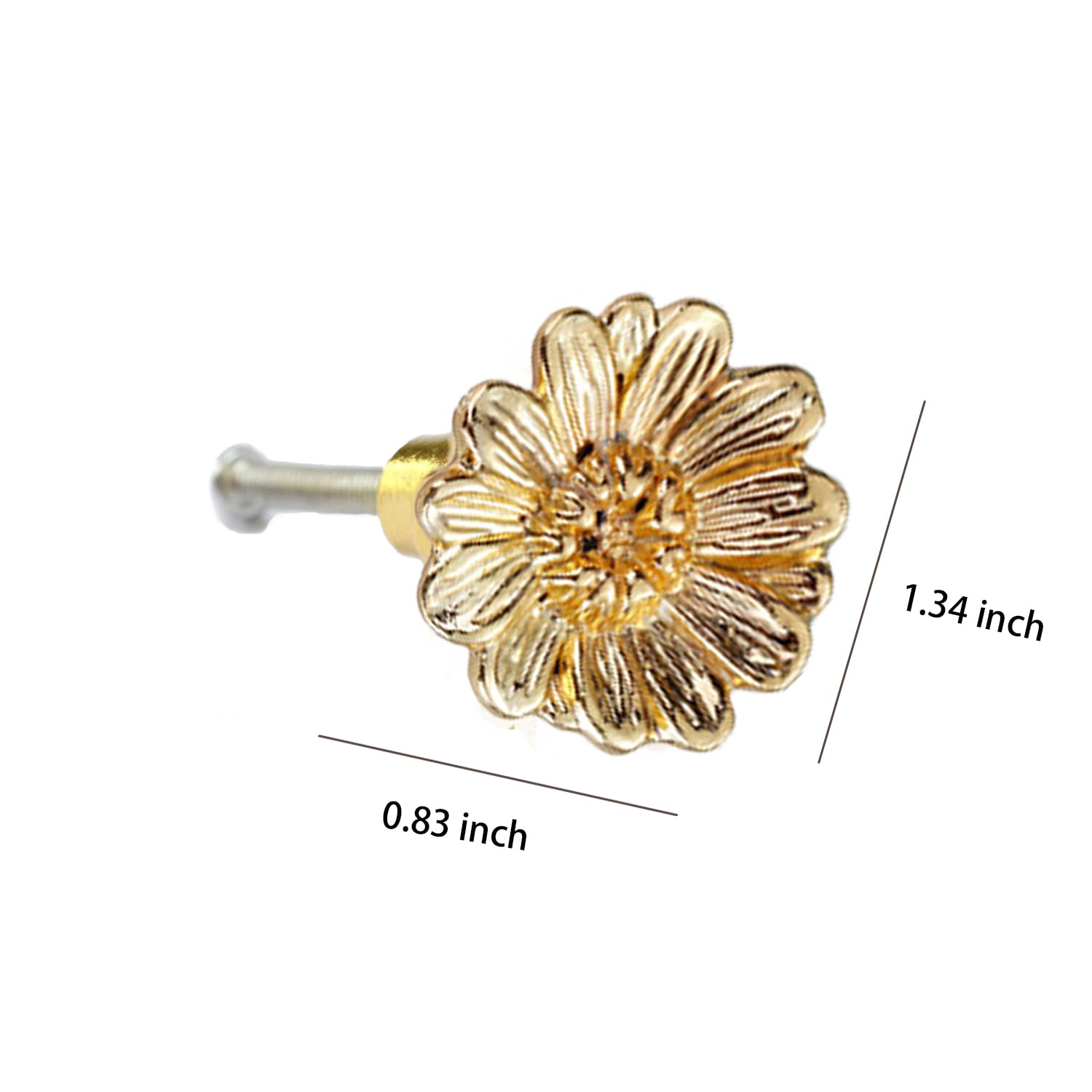 Xinally gold drawer knob packaging highlights easy installation with two screw options