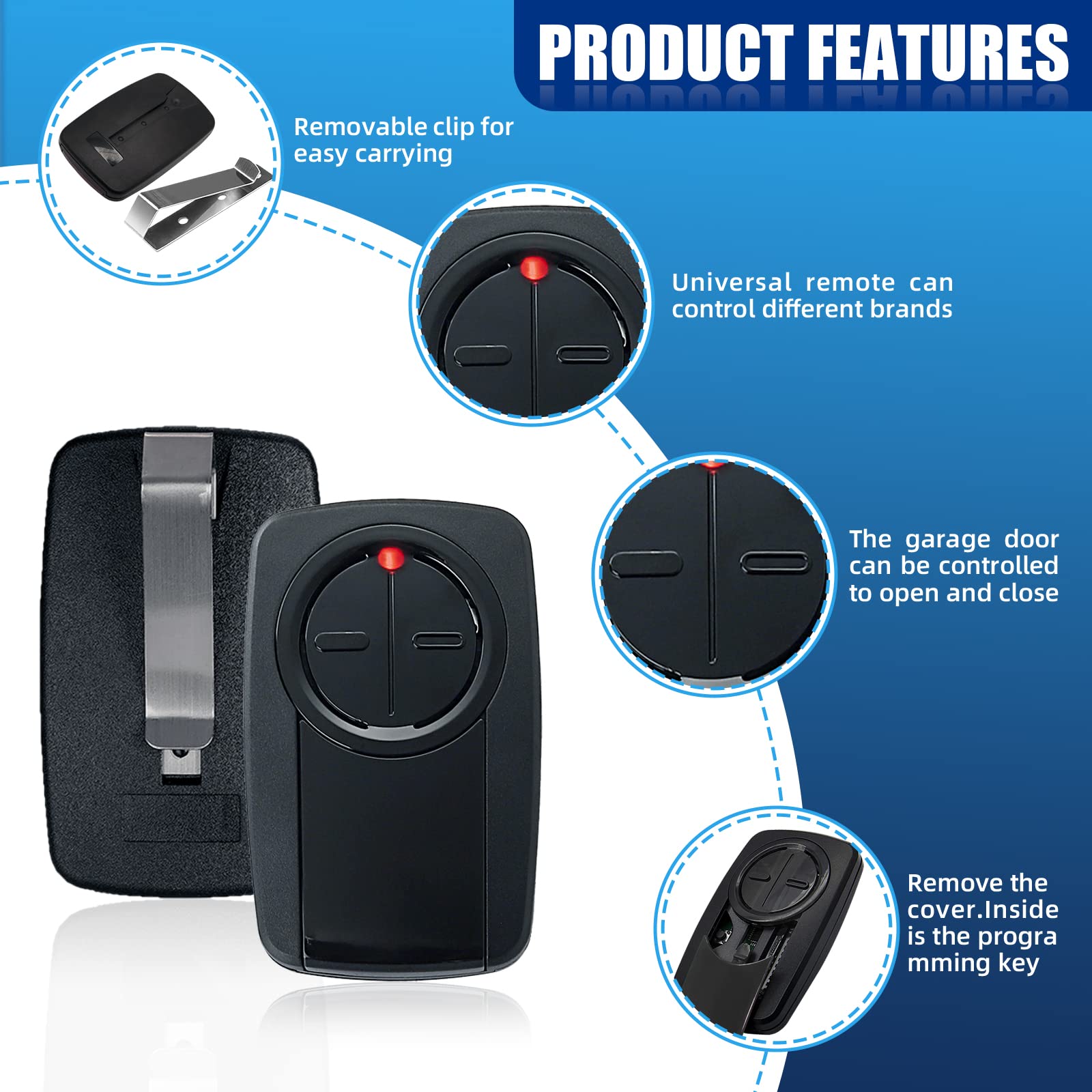 XINAXDE universal remote compatibility image showing broad brand support