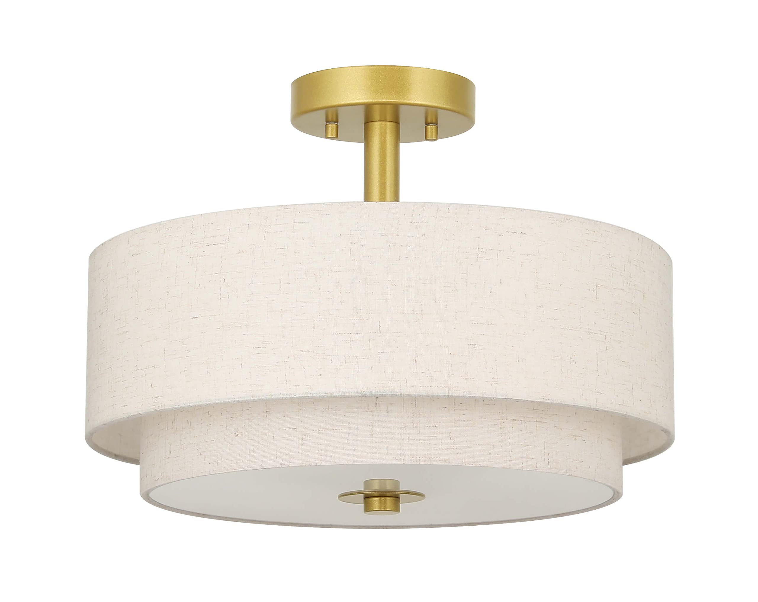 XiNBEi Lighting 16-inch semi-flush drum light in modern space