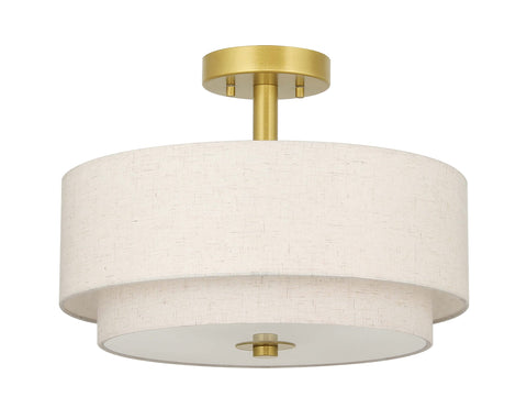XiNBEi Lighting 16-inch semi-flush drum light in modern space