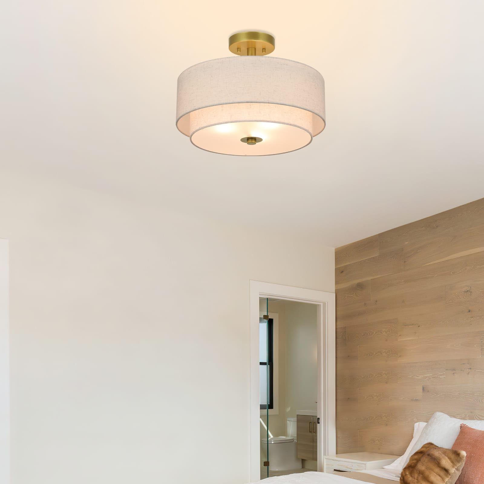 XiNBEi Lighting frosted glass diffuser softening glare in living area