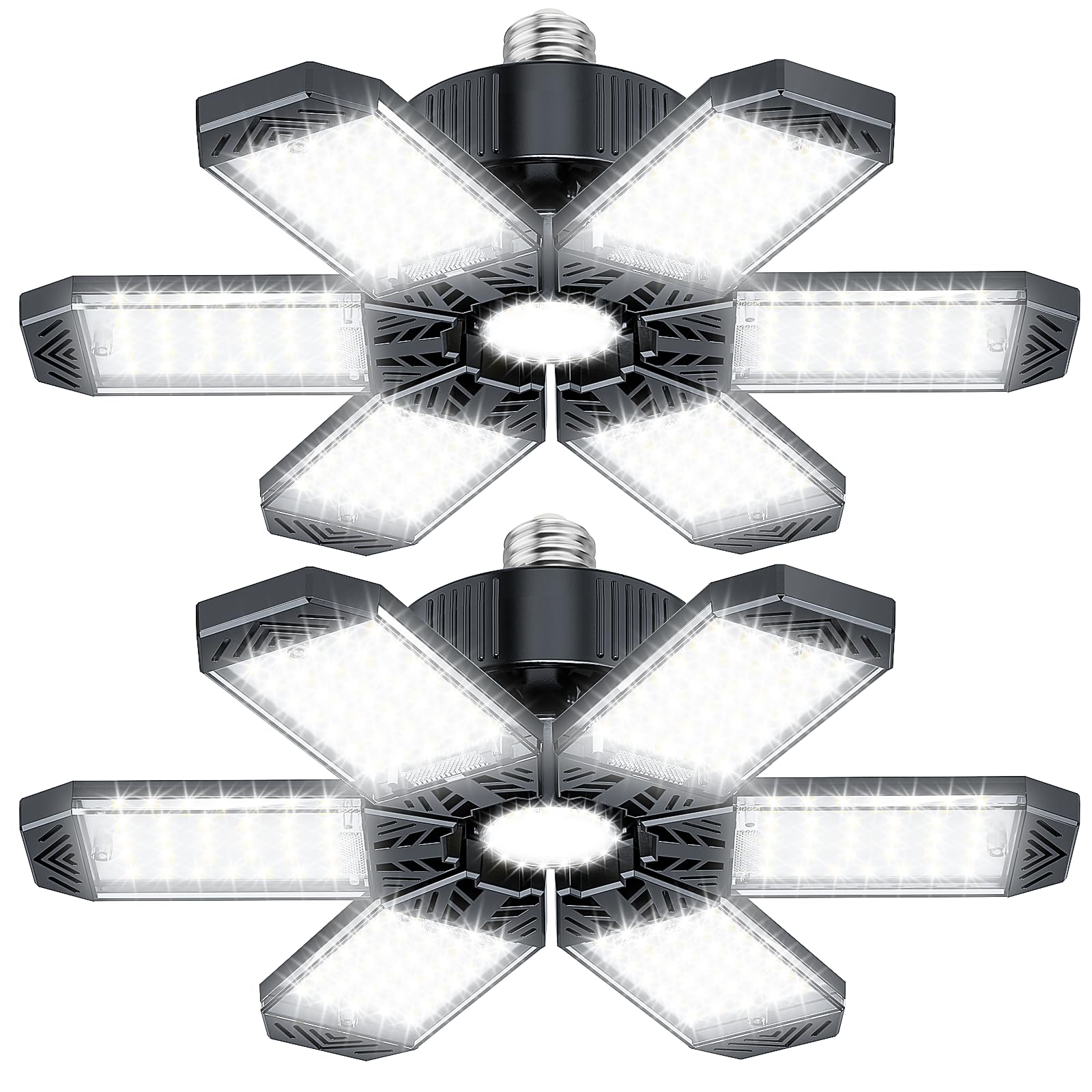 XINGHUANLIT garage light with 6+1 deformable panels for precise lighting