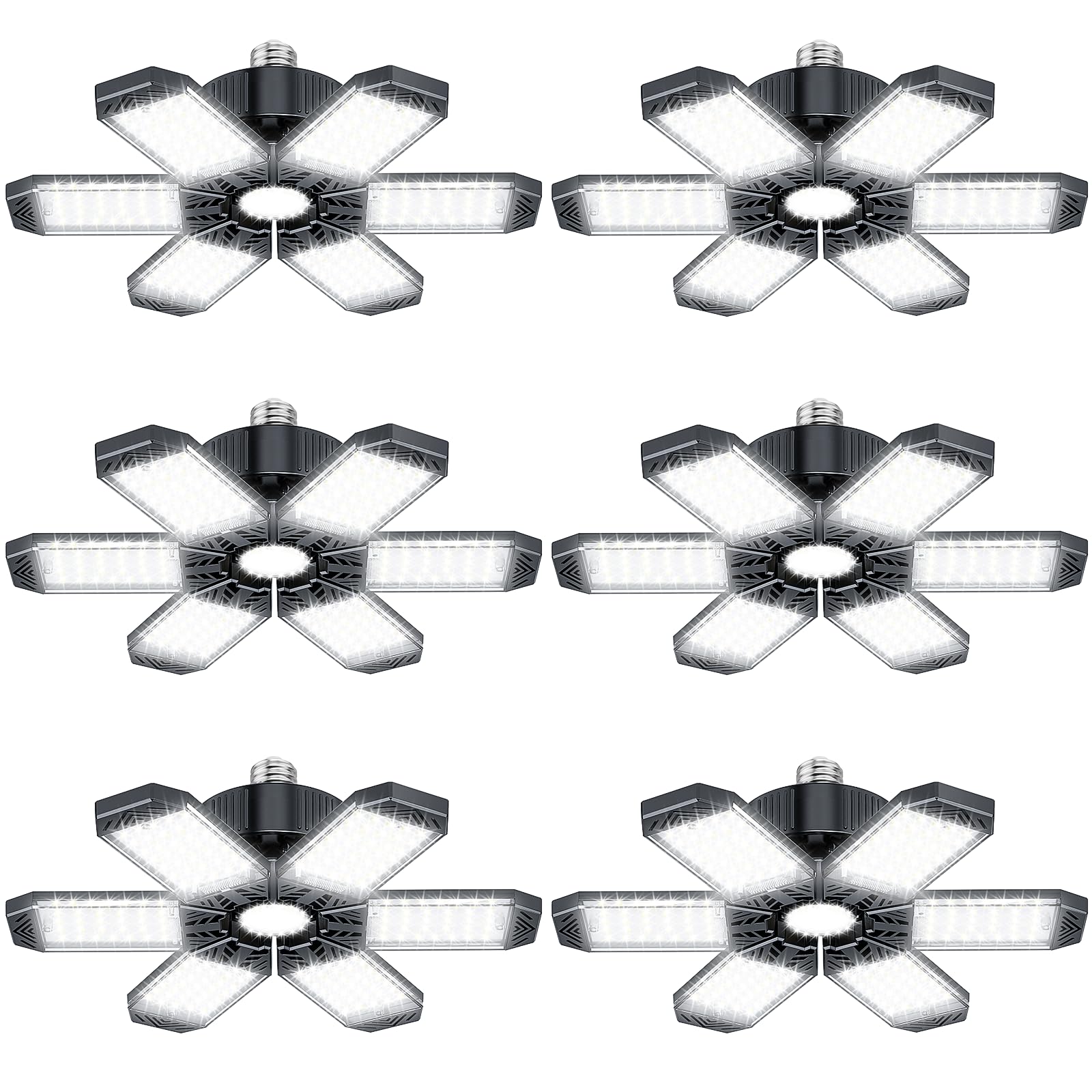 XINGHUANLIT garage light with foldable panels for shadow-free coverage